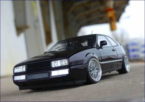 1:18 VW Corrado VR6 "Dark Burgundy" + BBS Alufelgen